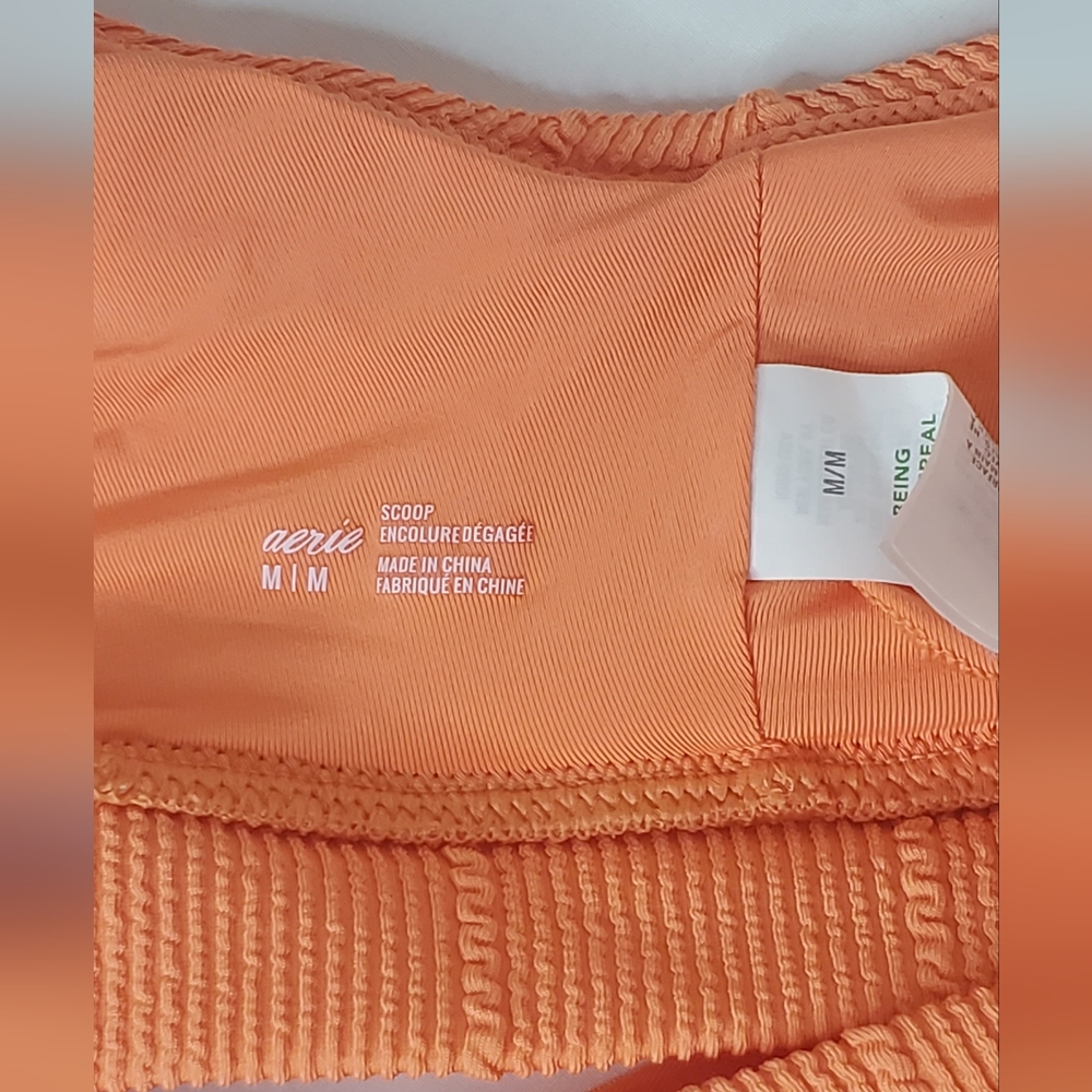 Aerie Size M - 2 Piece Set - High Waisted Orange Bikini - Picture 7 of 8